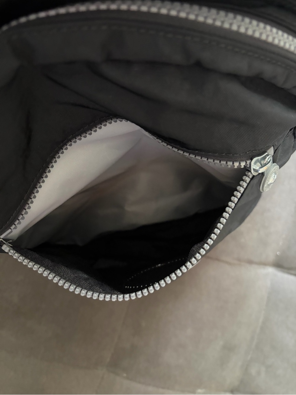 Kipling Black Nylon Backpack with Front Logo and Monkey Charm - Picture 7 of 8